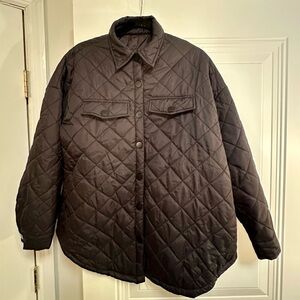 Quilted Black Shacket